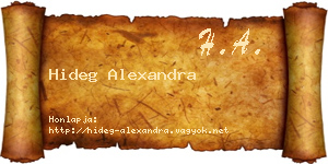 Hideg Alexandra névjegykártya