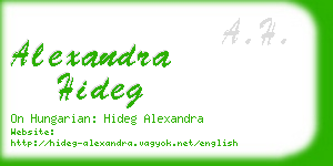 alexandra hideg business card